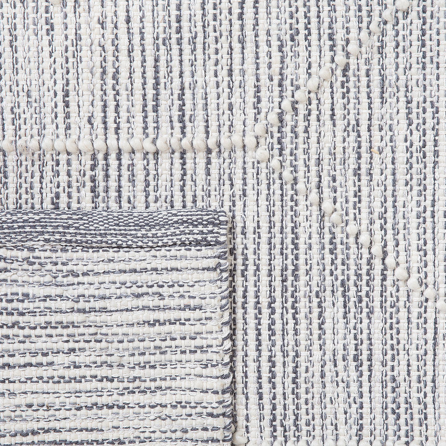 Teppich Wolle grau-beige 80 x 150 cm Kurzflor EDREMIT