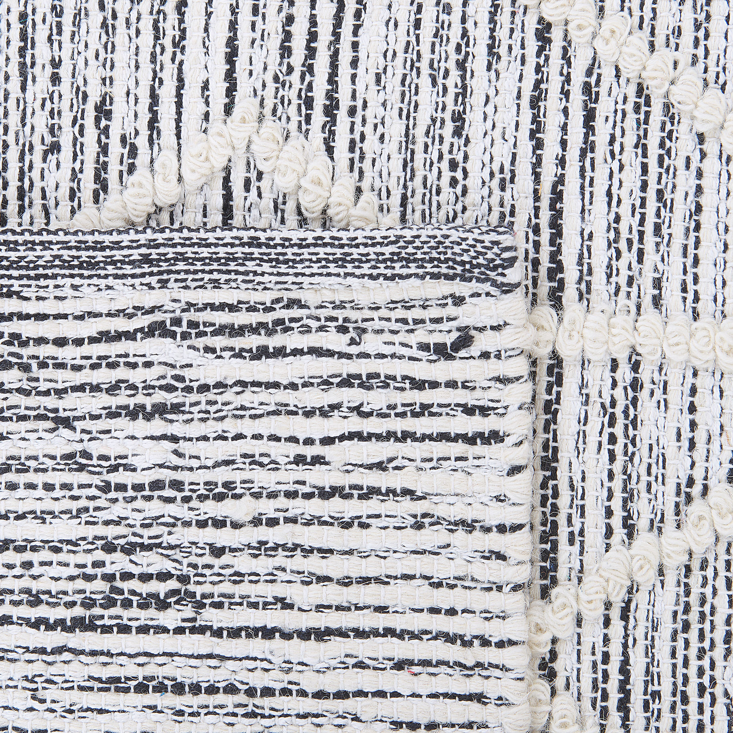 Teppich Wolle grau-beige 140 x 200 cm Kurzflor EDREMIT