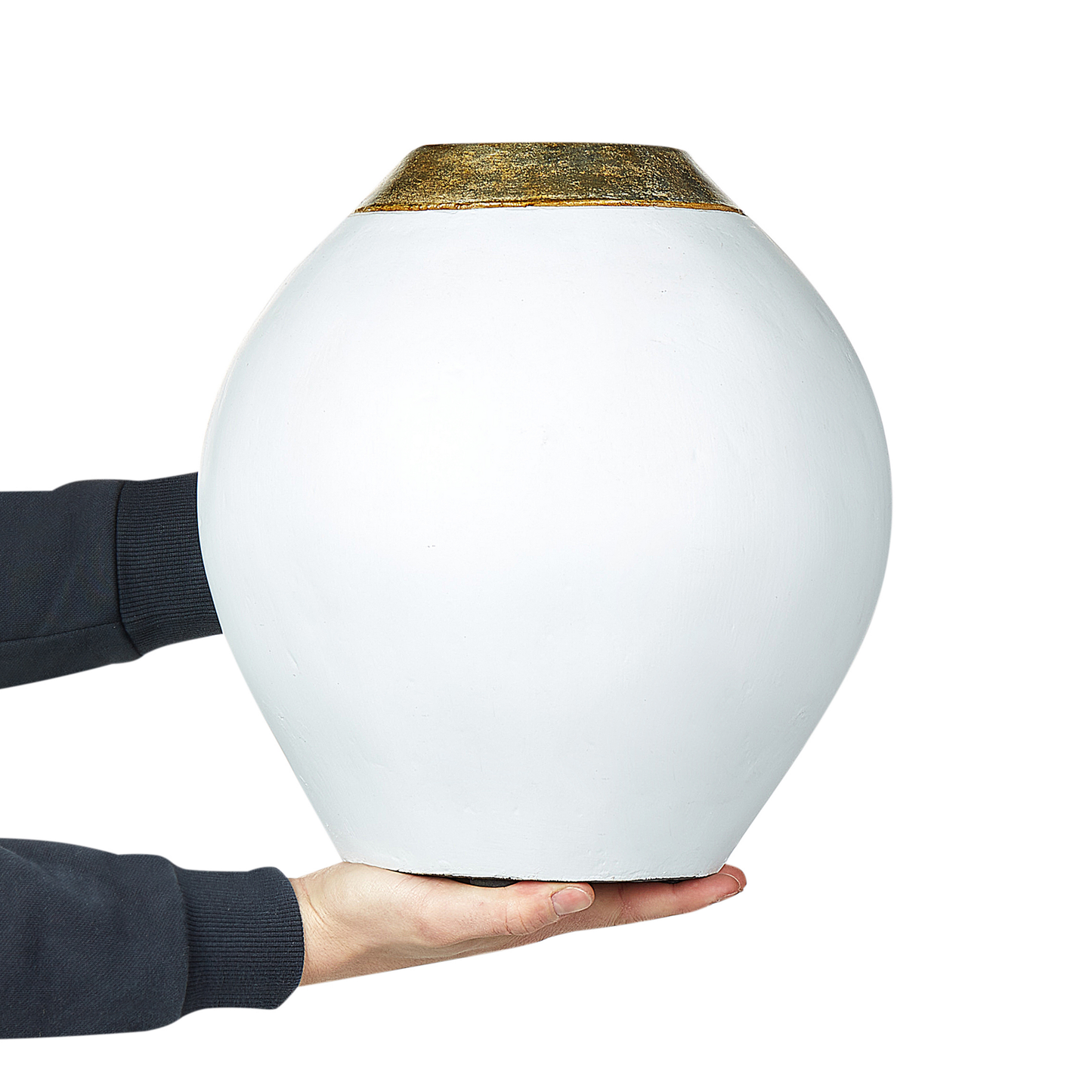 Dekovase LAURI Keramik 33 cm Weiss