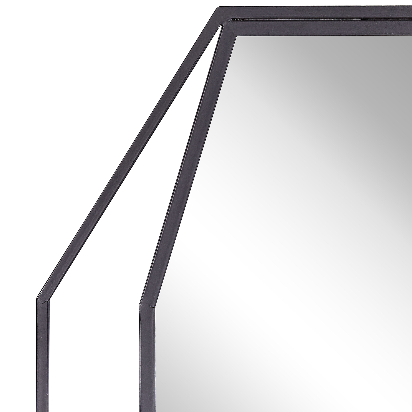 Wandspiegel NIRE 60 cm 80 cm Metall Graphitgrau