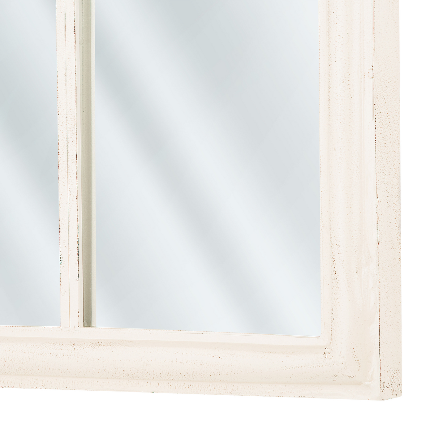 Wandspiegel TRELLY 62 cm 113 cm Metall Weiss