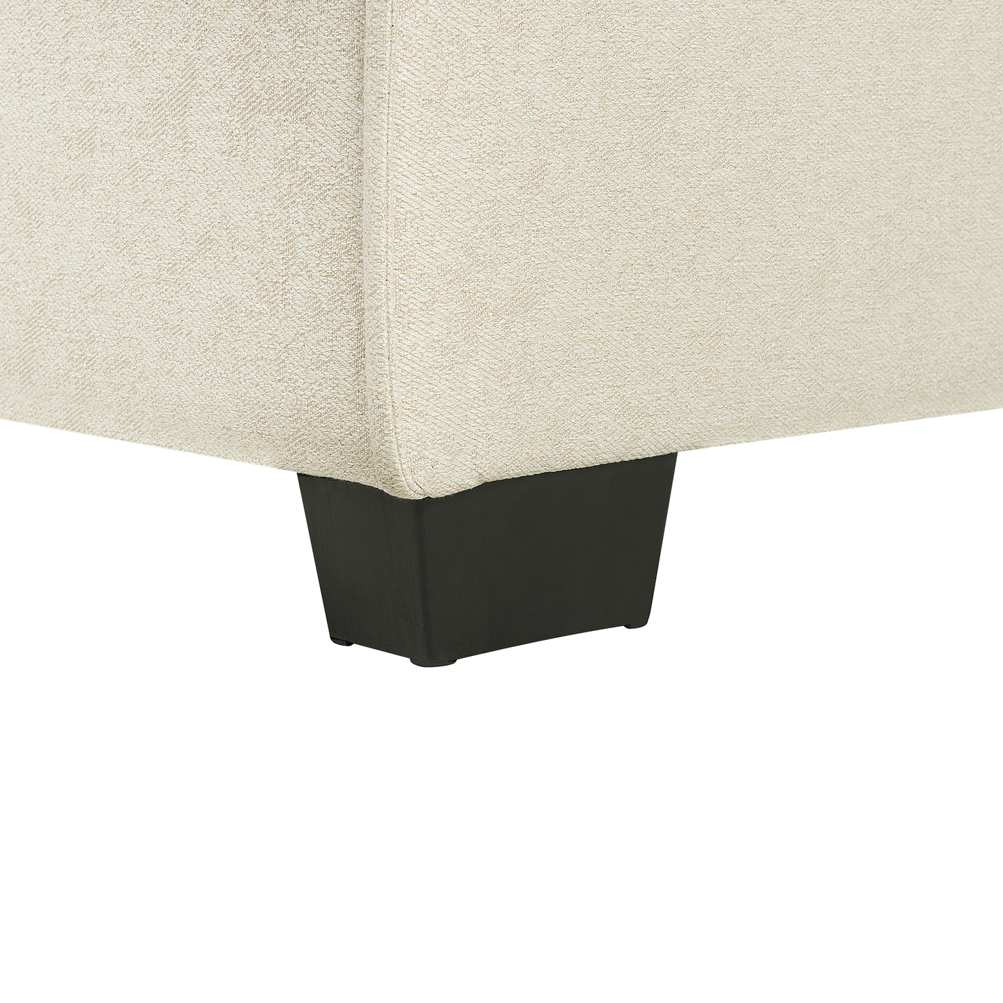 Ecksofa mit Schlaffunktion Polsterbezug beige rechtsseitig ROMEDAL