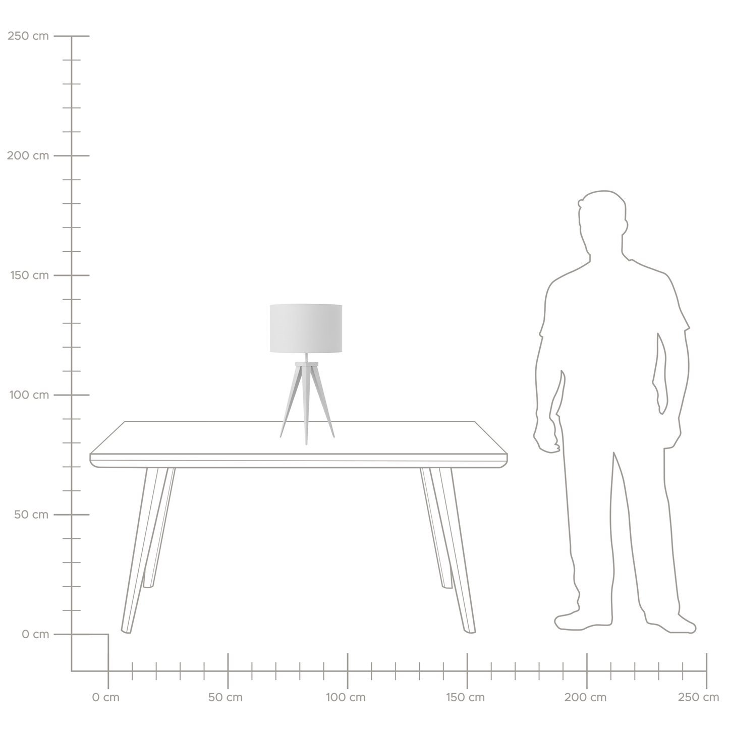 Tischleuchte STILETTO Metall Weiss