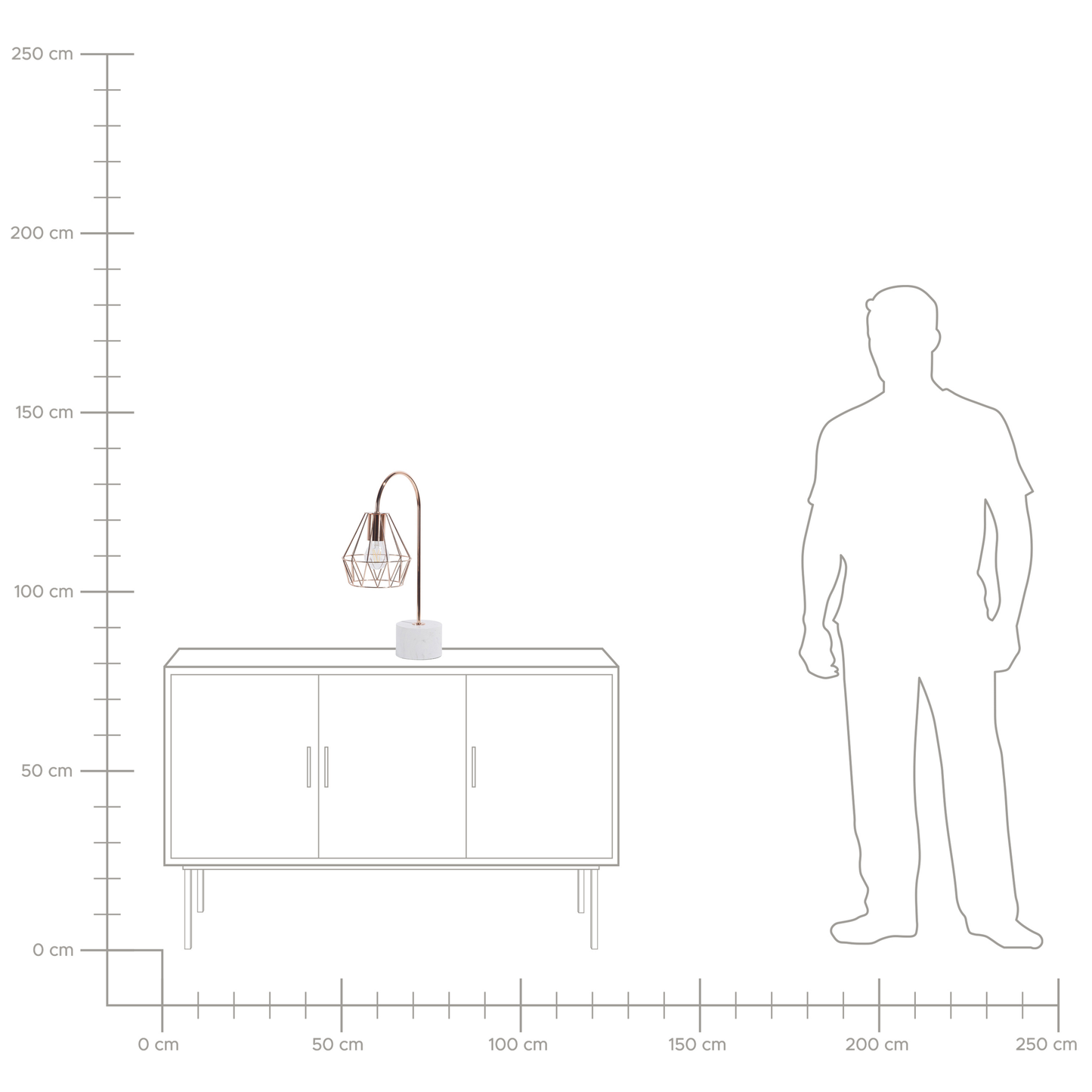 Tischleuchte MOONI Metall Kupfer