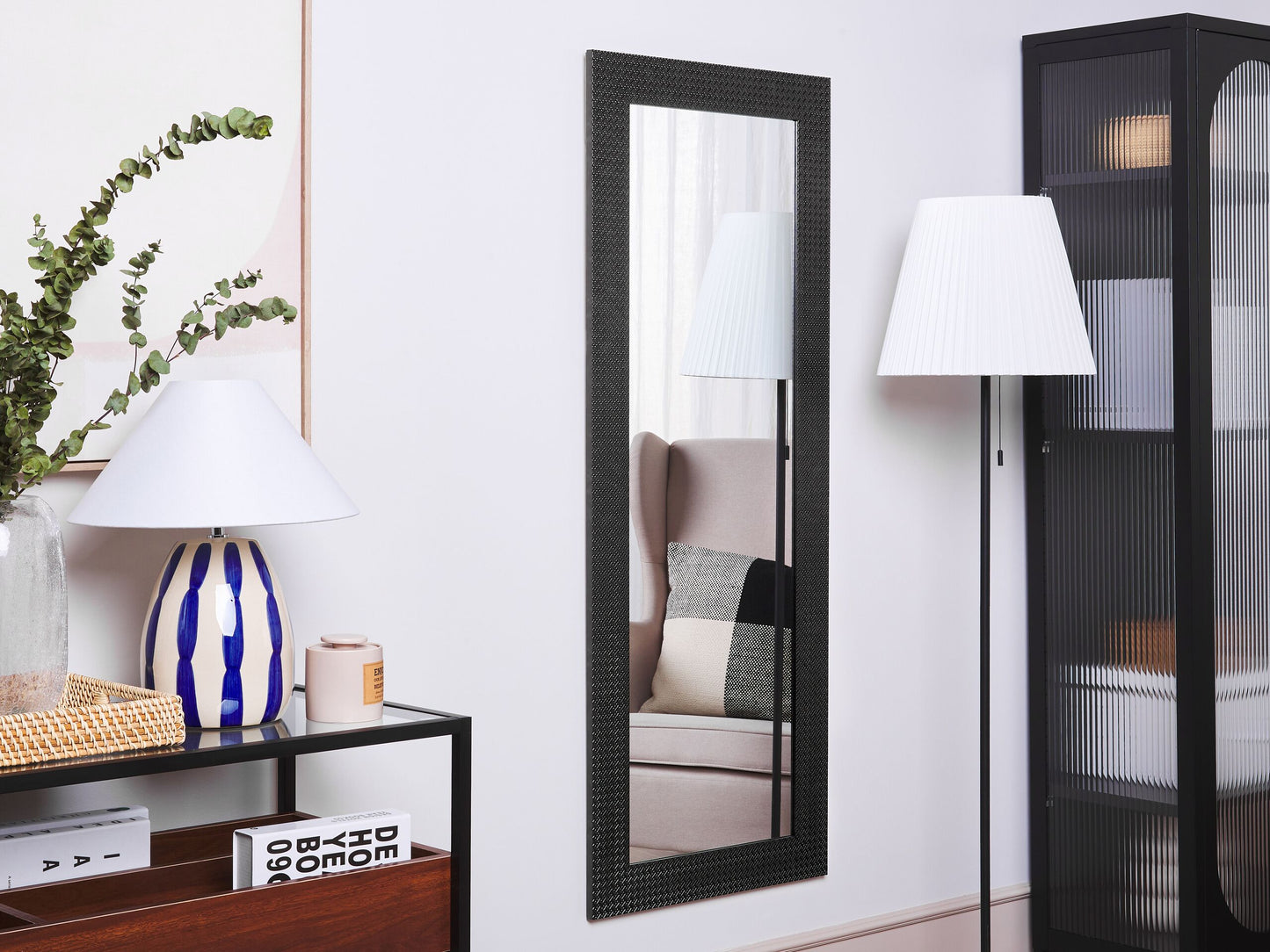 Wandspiegel PLAISIR 50 cm 130 cm Schwarz