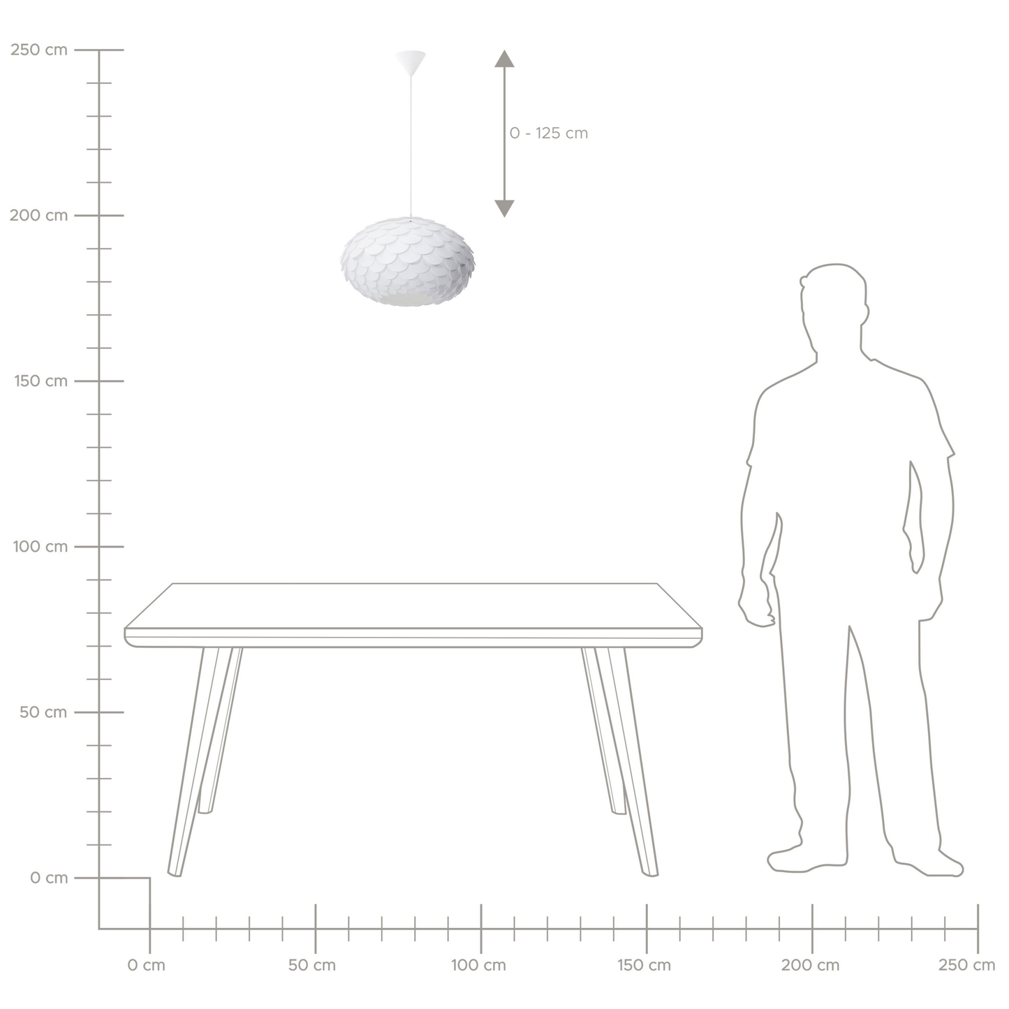 Hängelampe ERGES Weiss