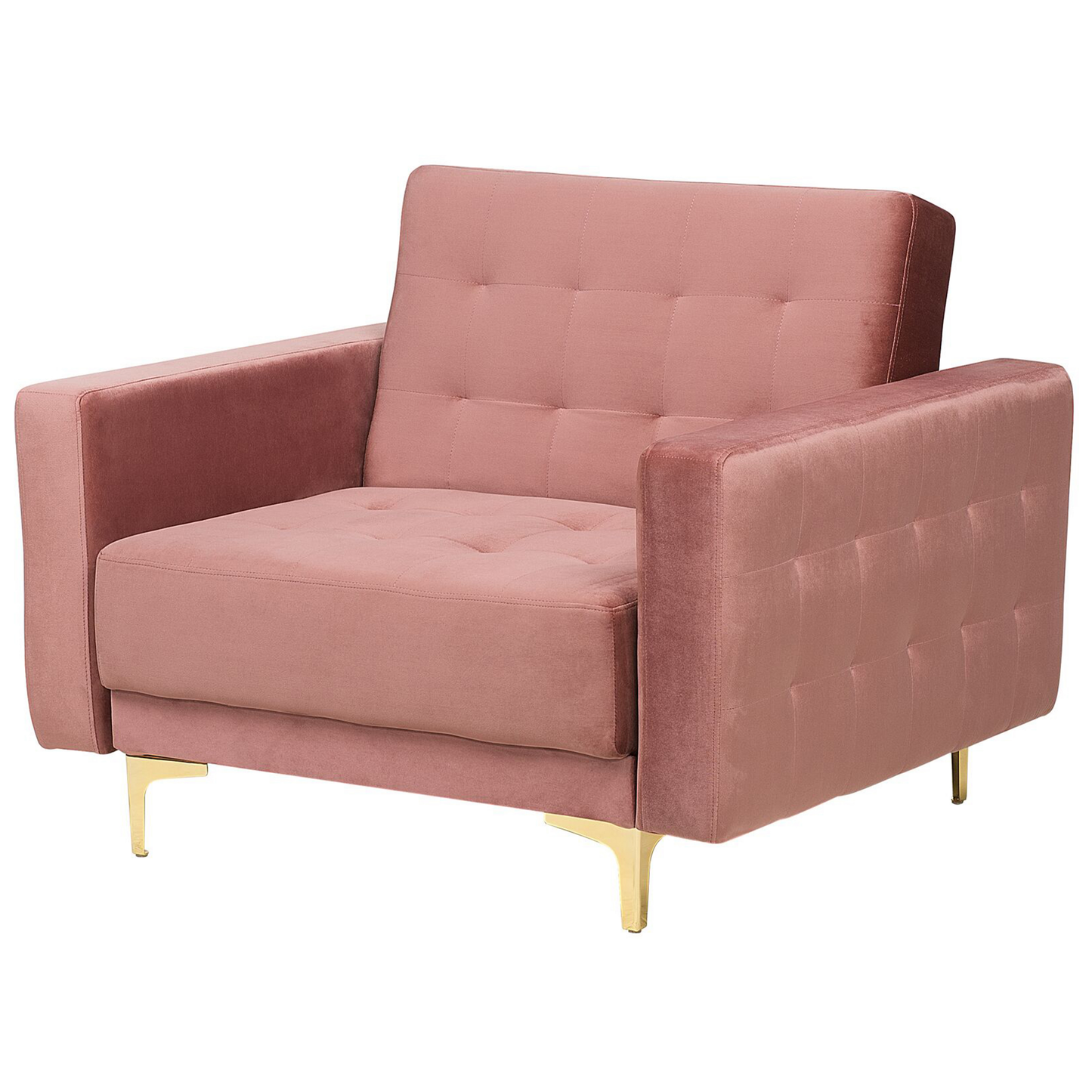 Sofa Set Samtstoff rosa 5-Sitzer ABERDEEN