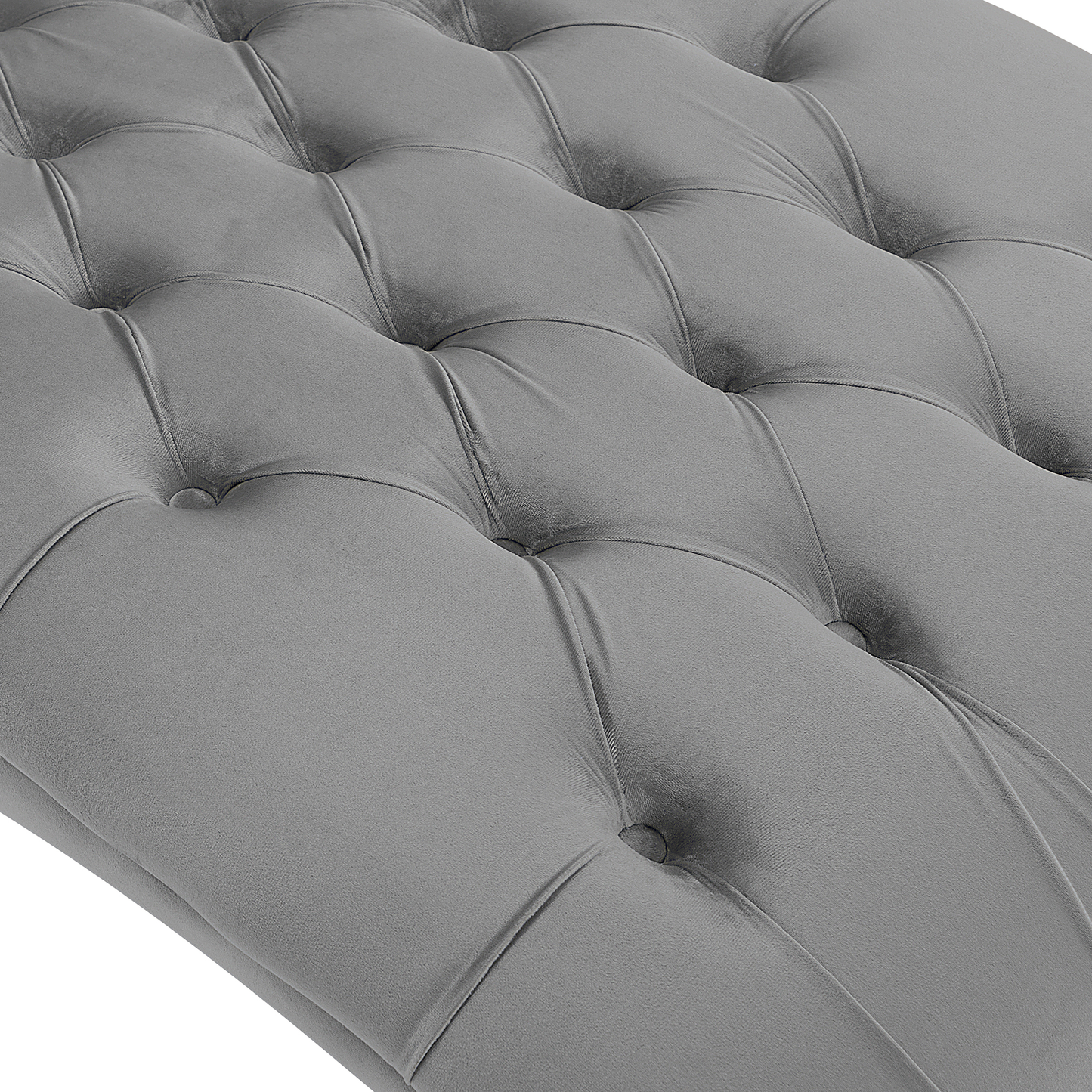 Chaiselongue Samtstoff grau MURET