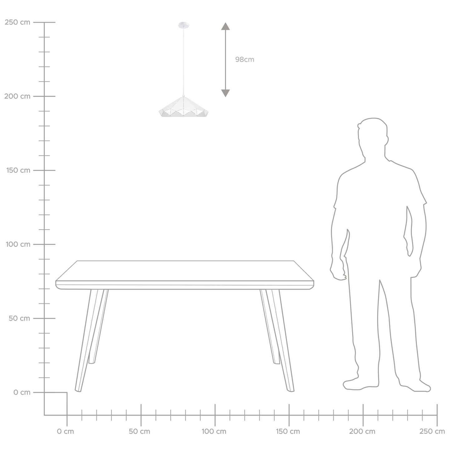Hängelampe NEVOLA Metall Weiss
