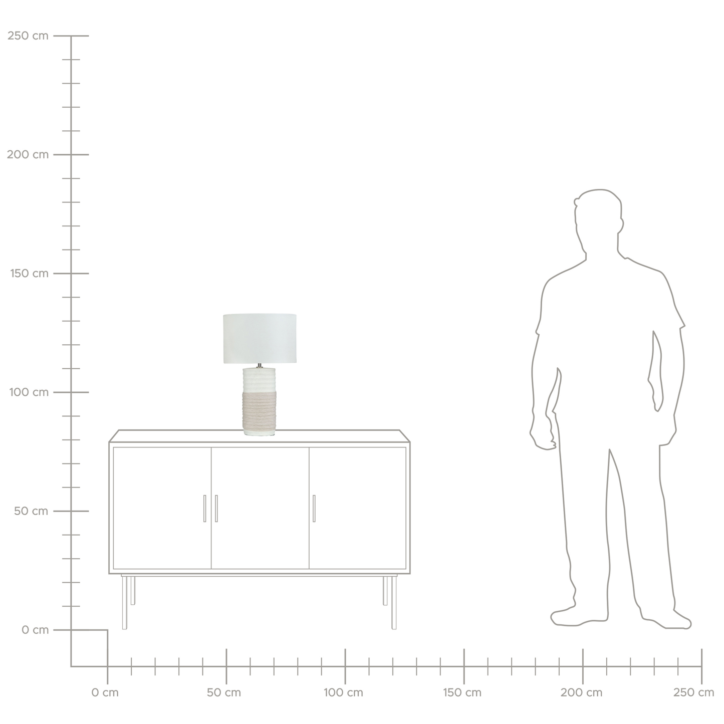 Tischleuchte NAVIA Porzellan Hellbeige