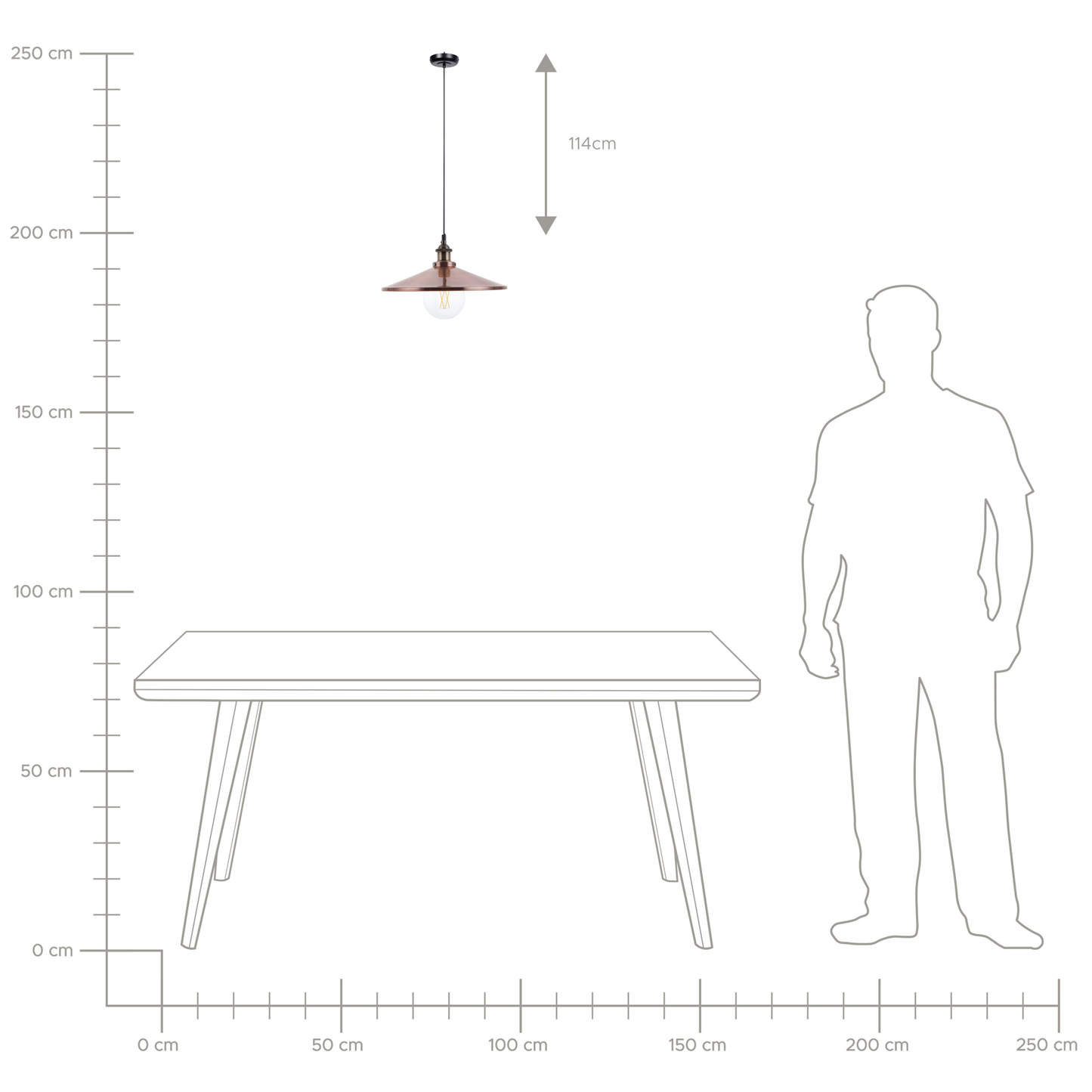 Hängelampe PELLY Metall Kupfer