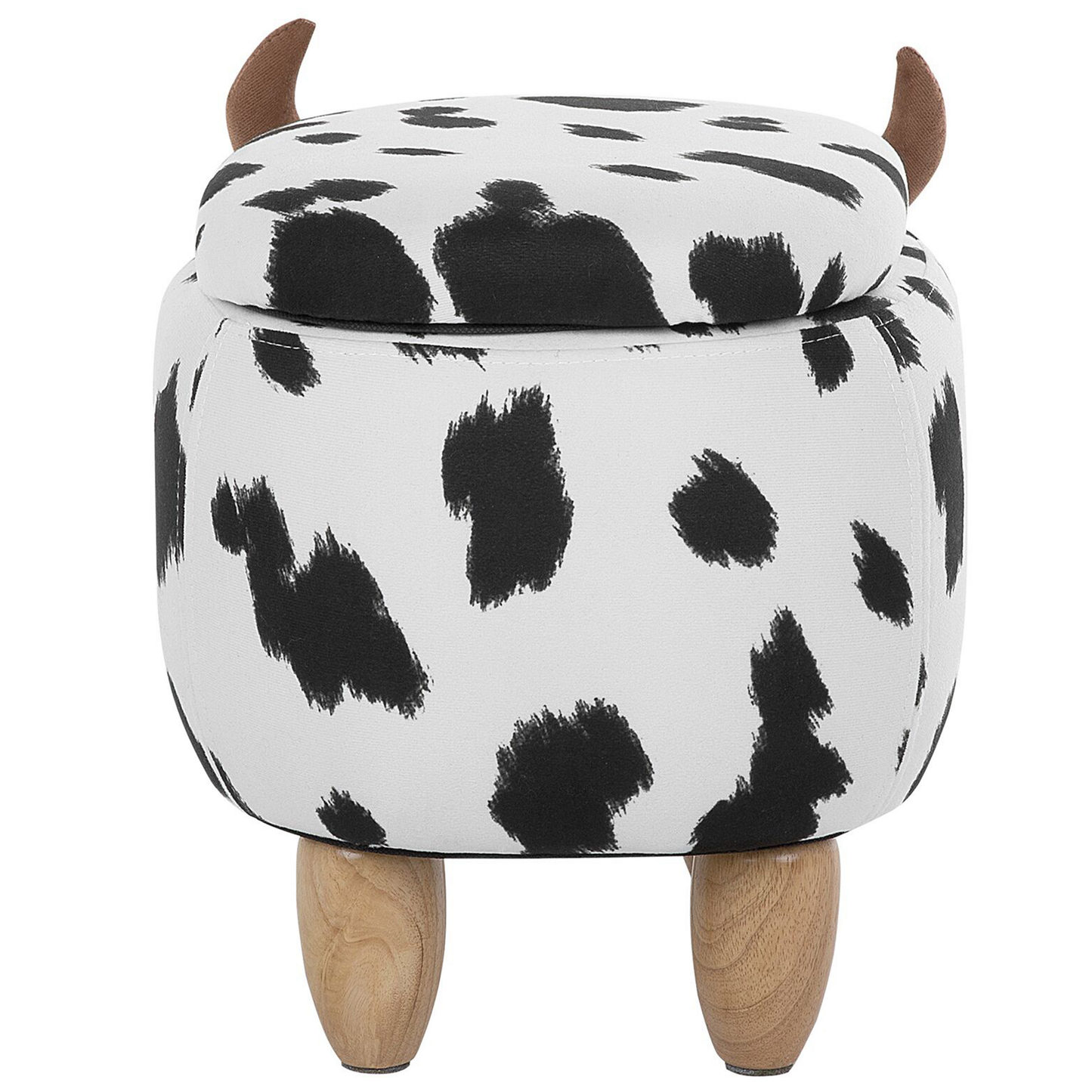 Tierhocker mit Stauraum schwarz-weiss Kuhform COW
