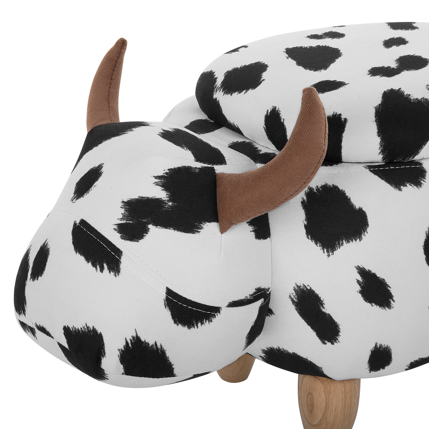 Tierhocker mit Stauraum schwarz-weiss Kuhform COW