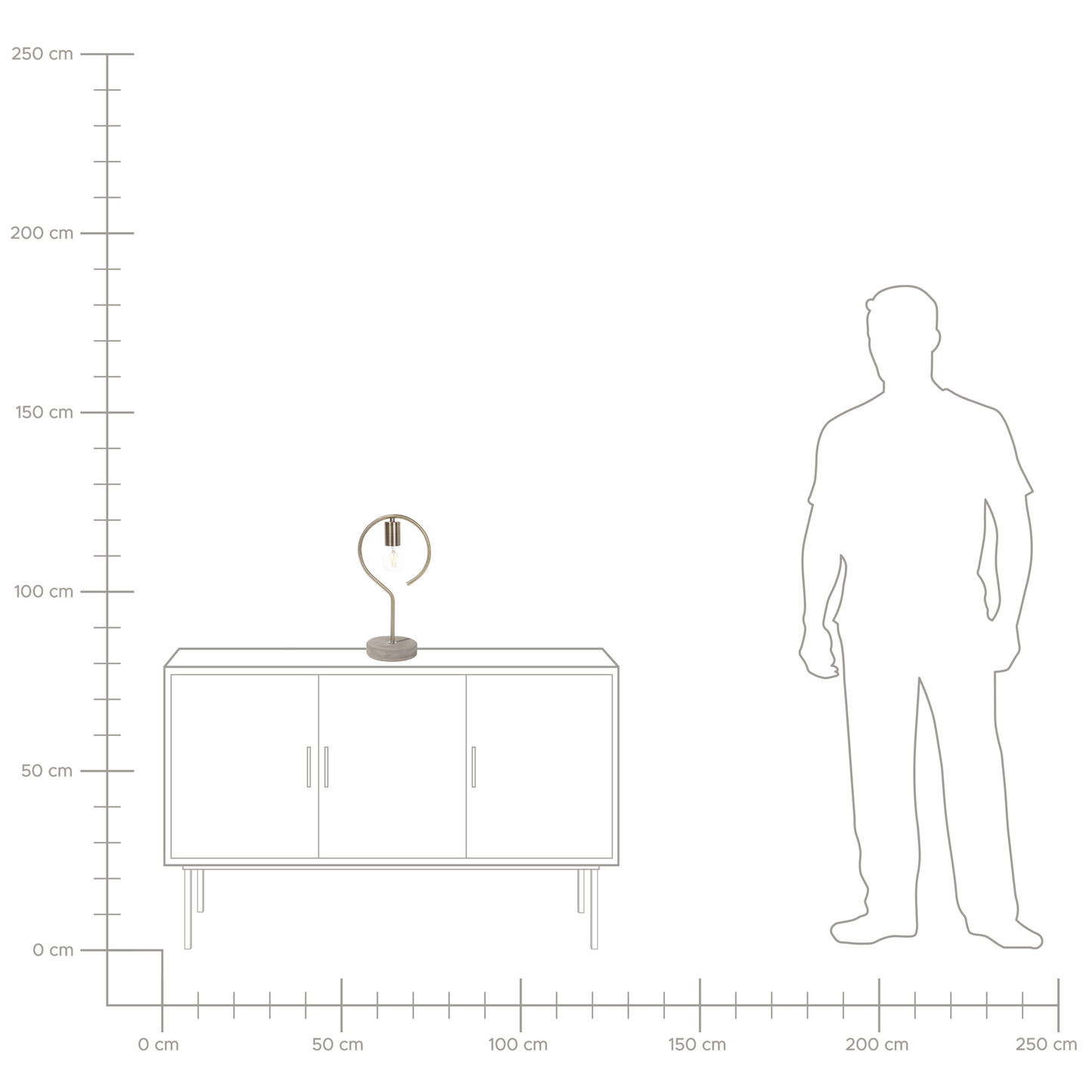 Tischleuchte JUCAR Metall Messing