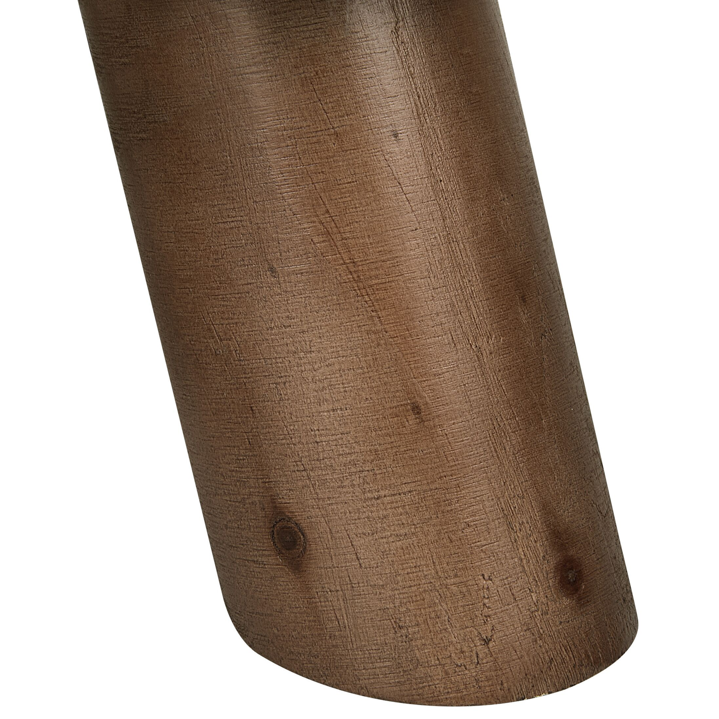 Hocker Felloptik / Gummibaumholz grau IOWA