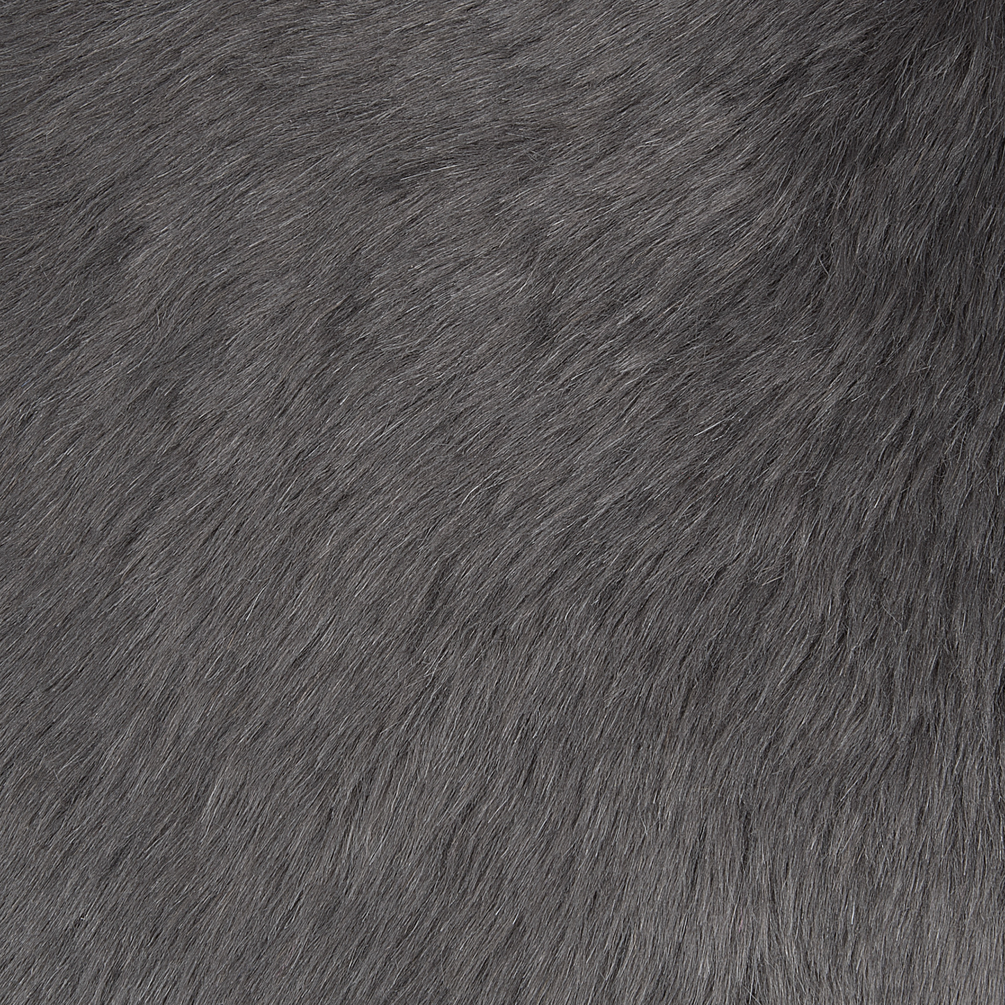 Hocker Felloptik / Gummibaumholz grau IOWA