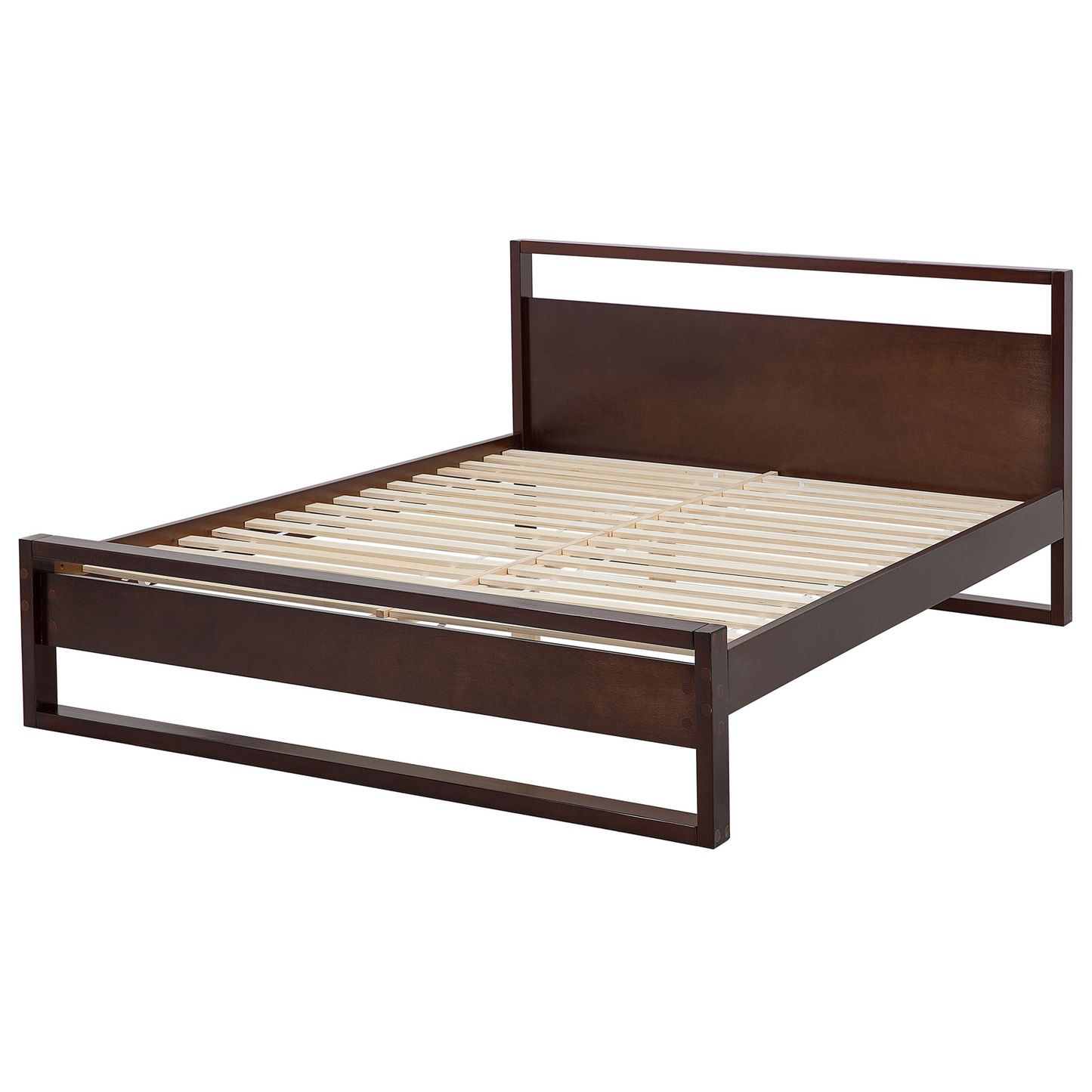 Holzbett dunkelbraun Lattenrost 180 x 200 cm GIULIA