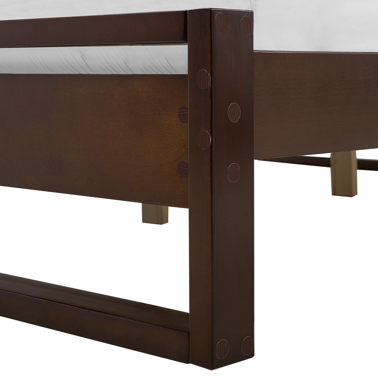 Holzbett dunkelbraun Lattenrost 180 x 200 cm GIULIA