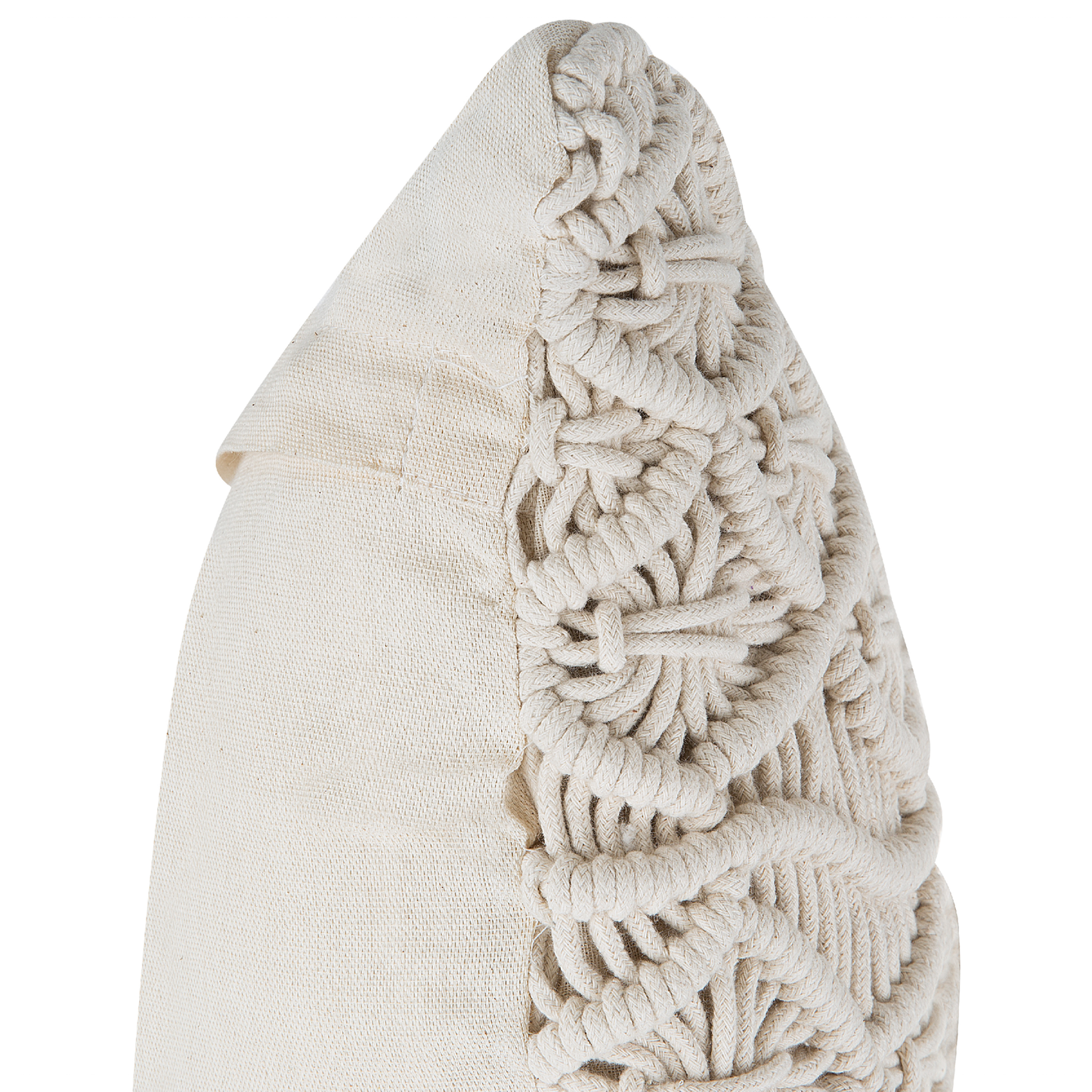 Dekokissen Strickmuster helles Beige 45 x 40 cm GOREME