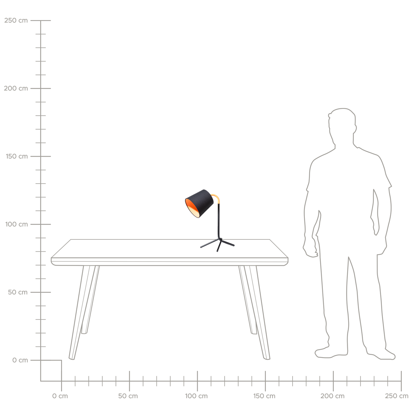 Schreibtischlampe MOOKI verstellbar Metall Schwarz