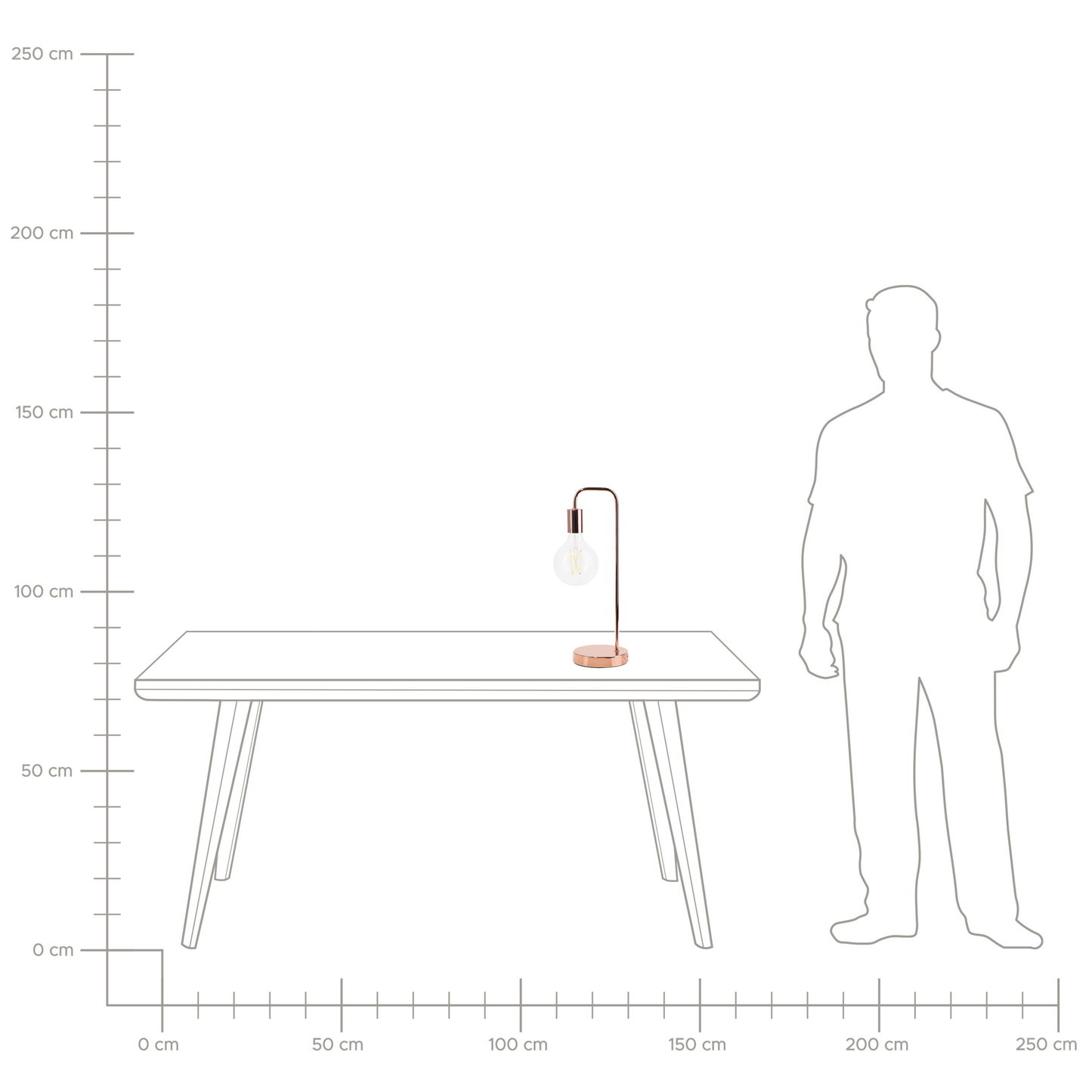 Schreibtischlampe SAVENA Metall Kupfer