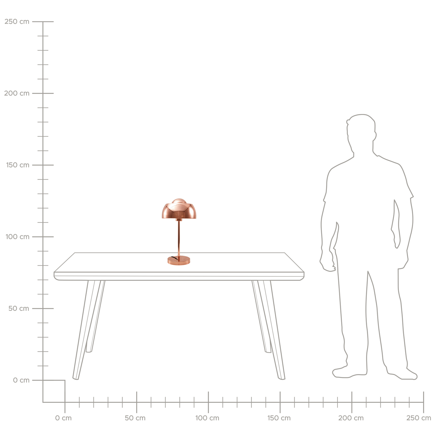 Tischleuchte SENETTE Metall Kupfer