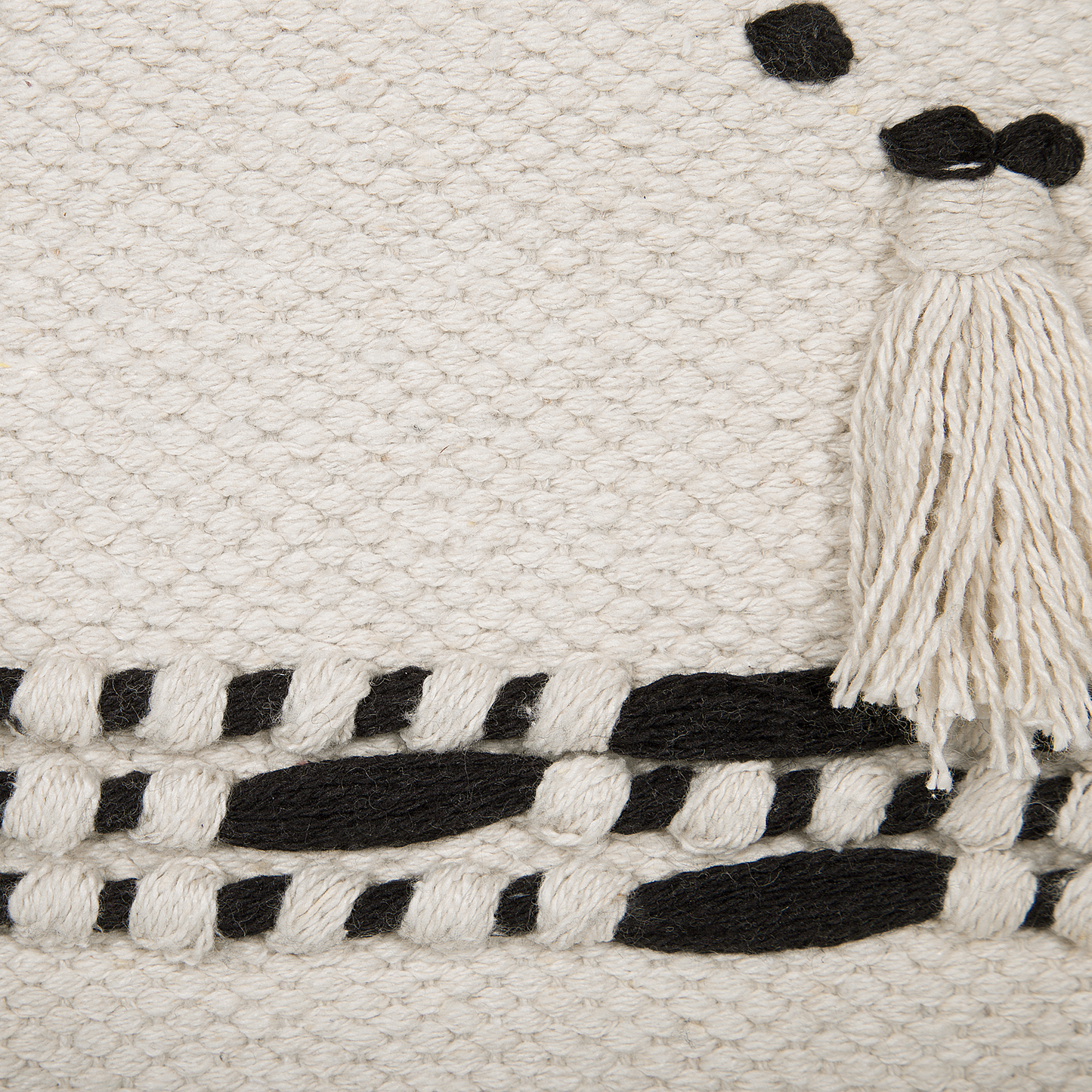 Hocker beige / schwarz THONDI