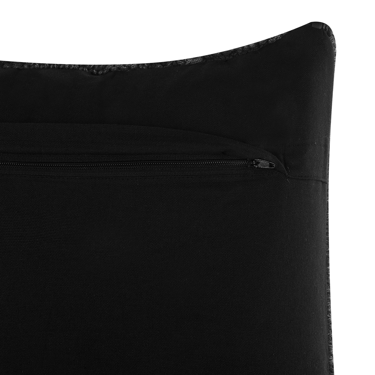 Dekokissen KONNI Baumwolle 45 x 45 cm Grau ZickZack-Muster