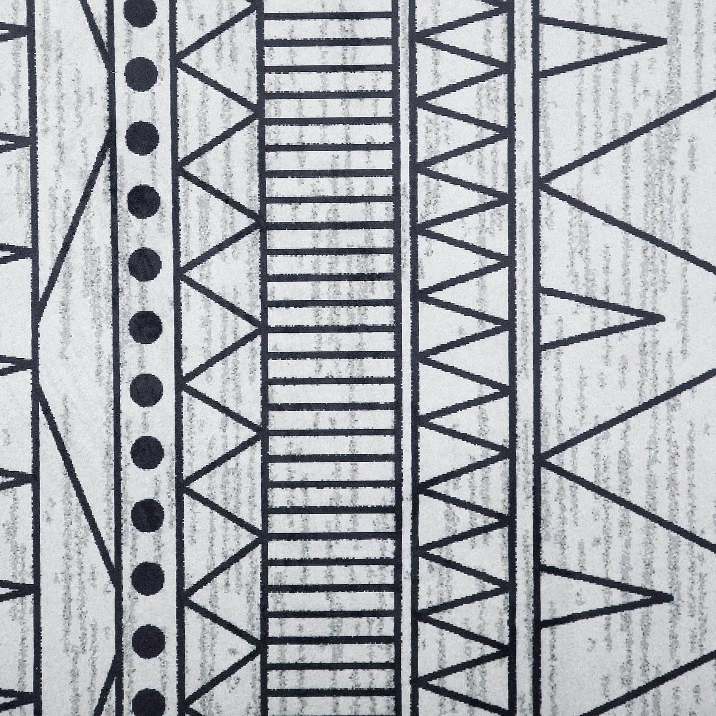 Teppich schwarz-grau 140 x 200 cm Zickzackmuster Kurzflor KEBAN