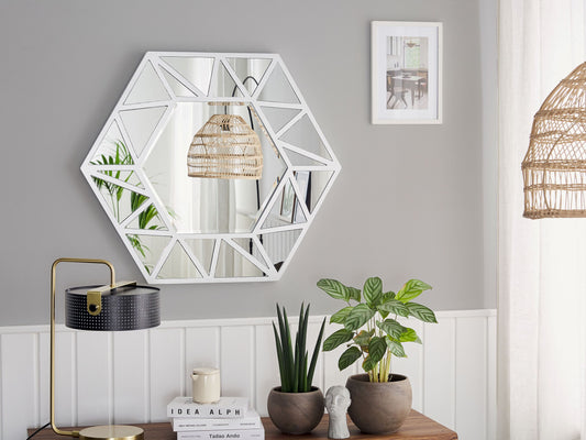 Wandspiegel sechseckig silber 80 x 70 cm ISIGNY