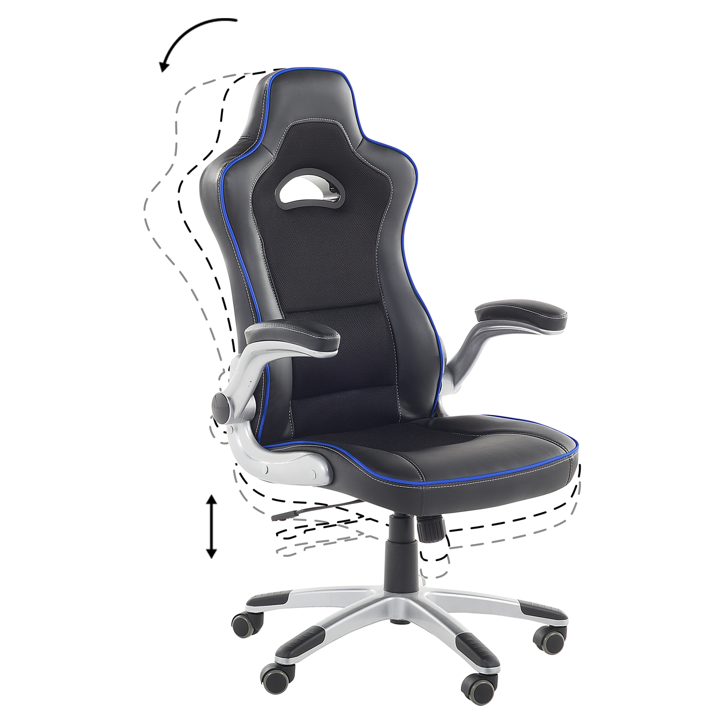 Chefsessel Kunstleder Blau MASTER