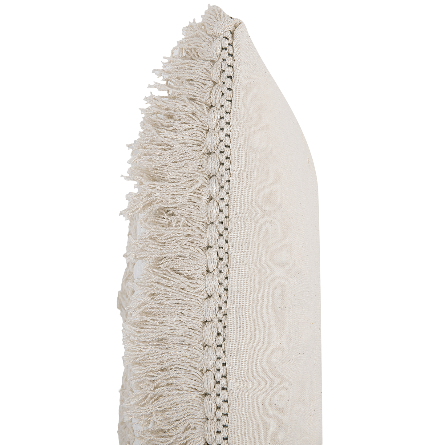 Dekokissen Streifenmuster beige bestickt 45 x 45 cm VILLUR