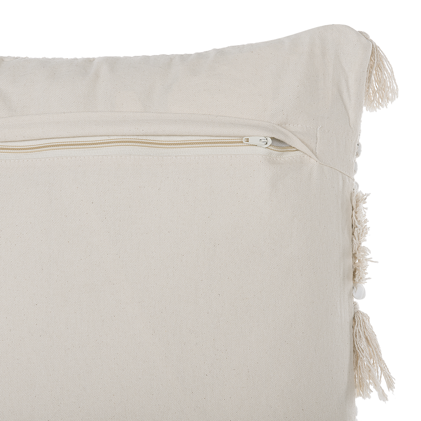 Dekokissen Streifenmuster beige bestickt 45 x 45 cm VILLUR