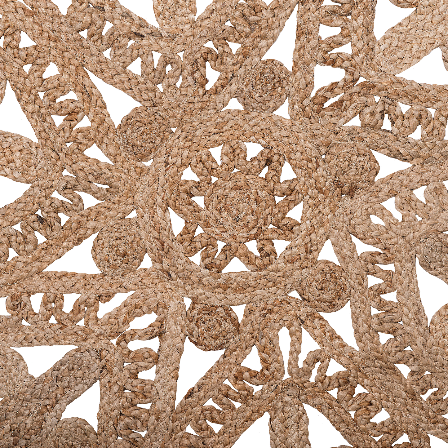 Teppich Jute beige ø 120 cm Kurzflor BUCAK