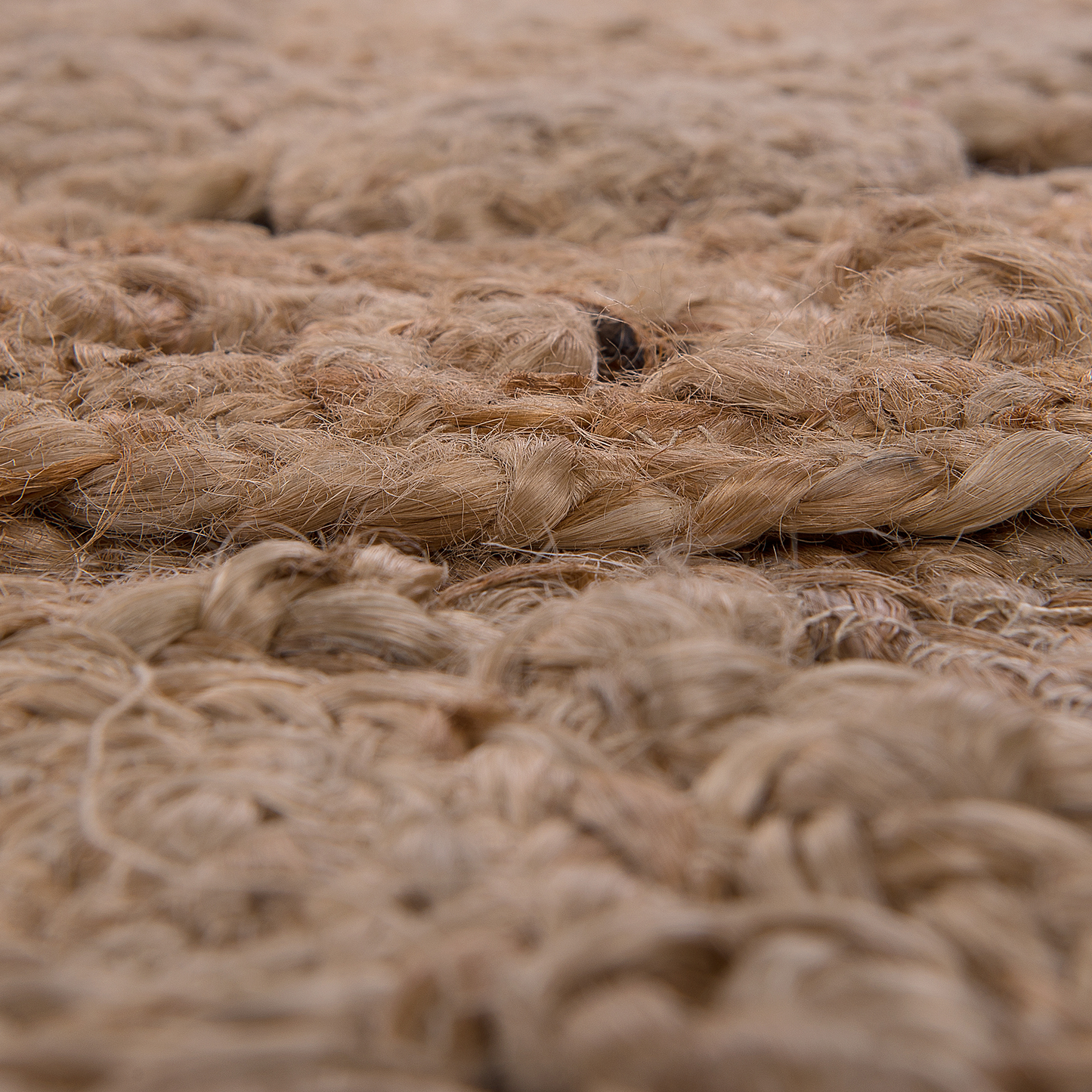 Teppich Jute beige ø 120 cm Kurzflor BUCAK