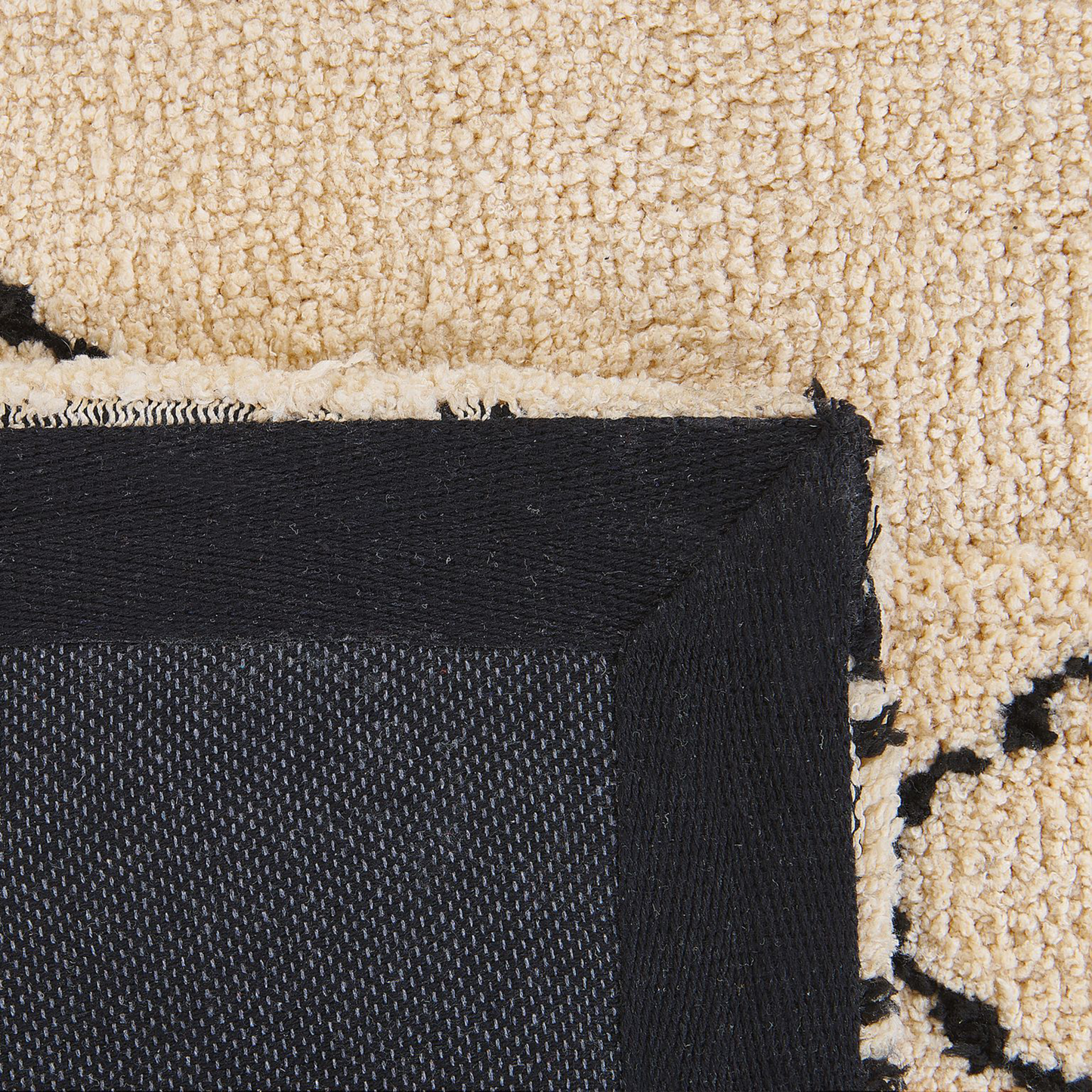 Teppich beige / schwarz 200 x 200 cm Shaggy MUTKI