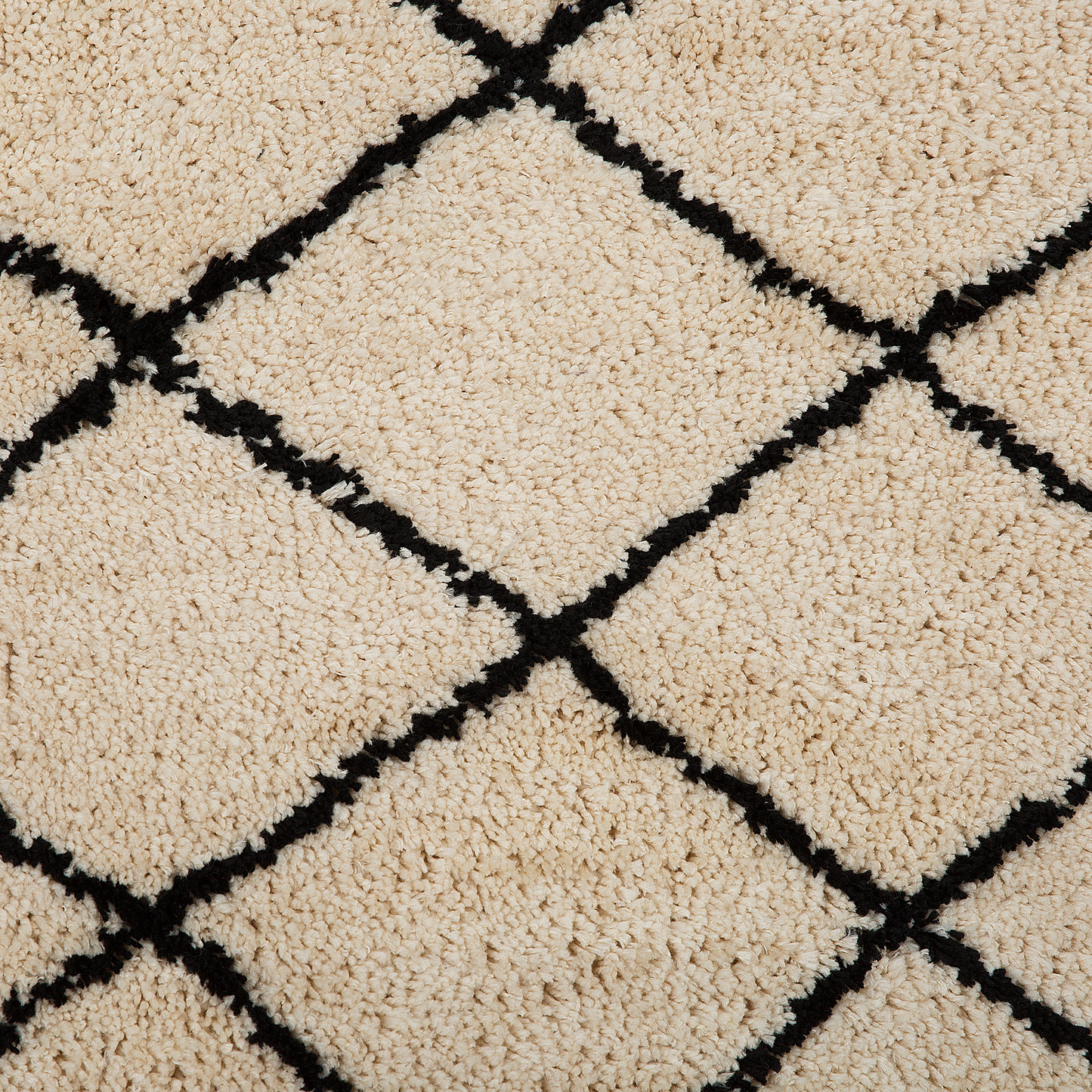 Teppich beige / schwarz 160 x 230 cm geometrisches Muster Kurzflor MIDYAT