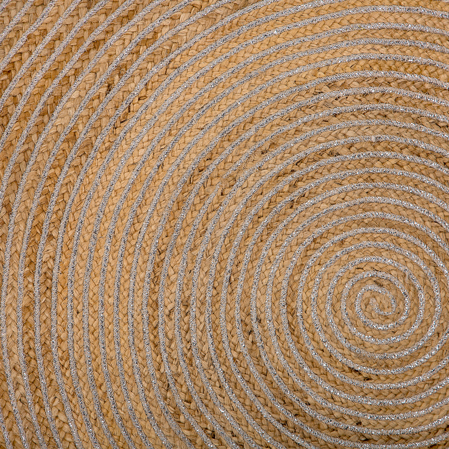 Teppich Jute beige ⌀ 140 cm Kurzflor AKBELEN