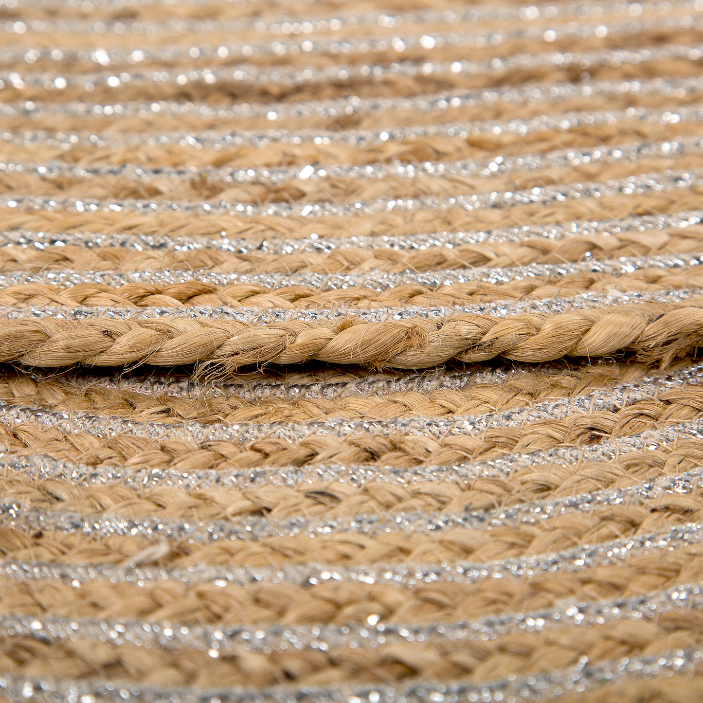 Teppich Jute beige ⌀ 140 cm Kurzflor AKBELEN
