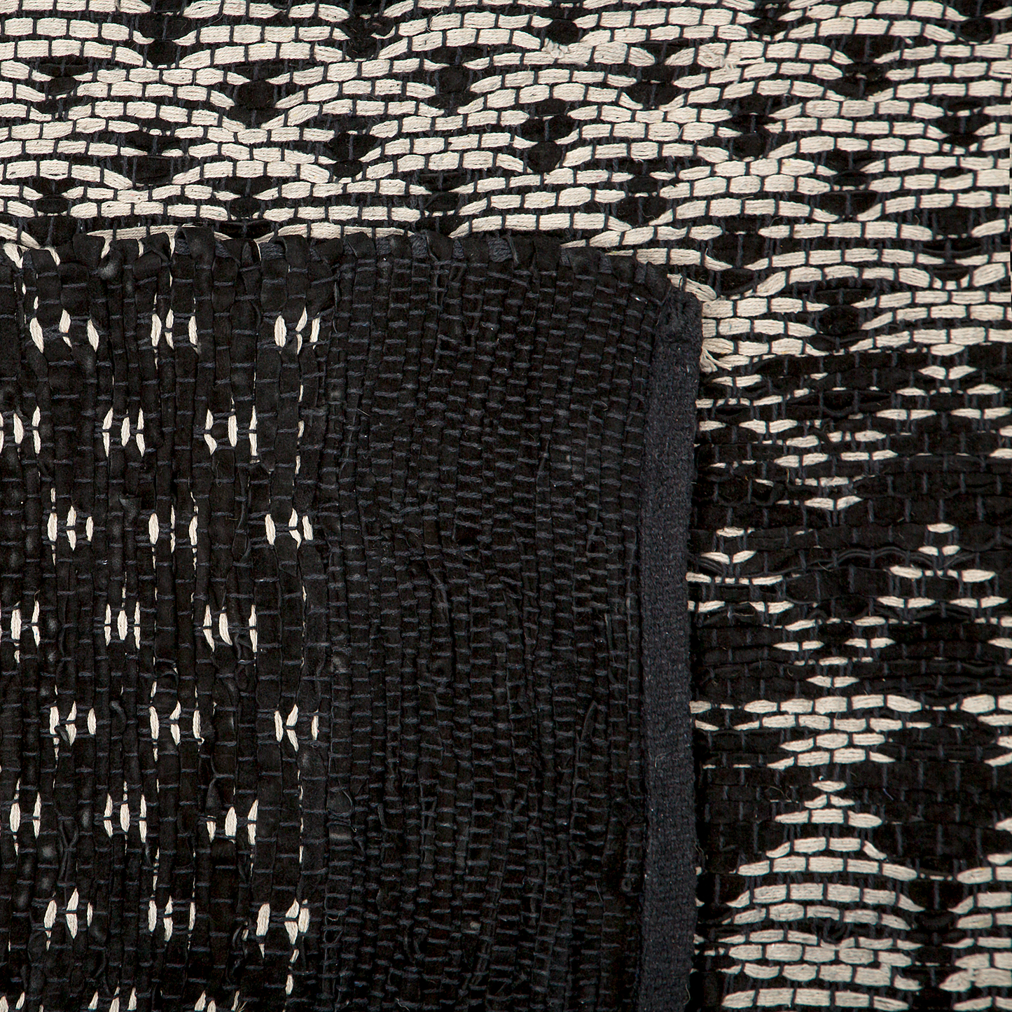 Teppich Leder schwarz / beige 140 x 200 cm abstraktes Muster Kurzflor SOKUN