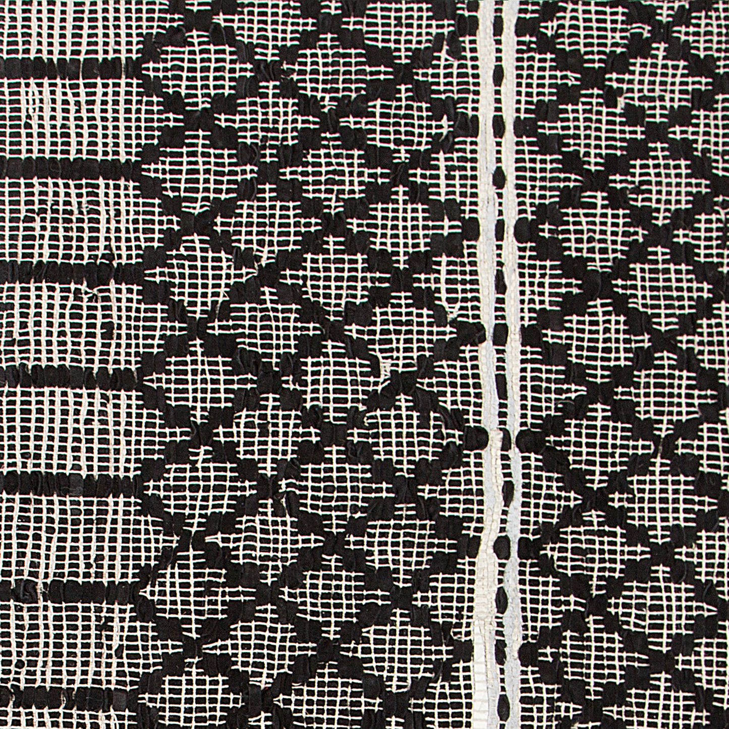 Teppich Leder schwarz / beige 140 x 200 cm Kurzflor FEHIMLI