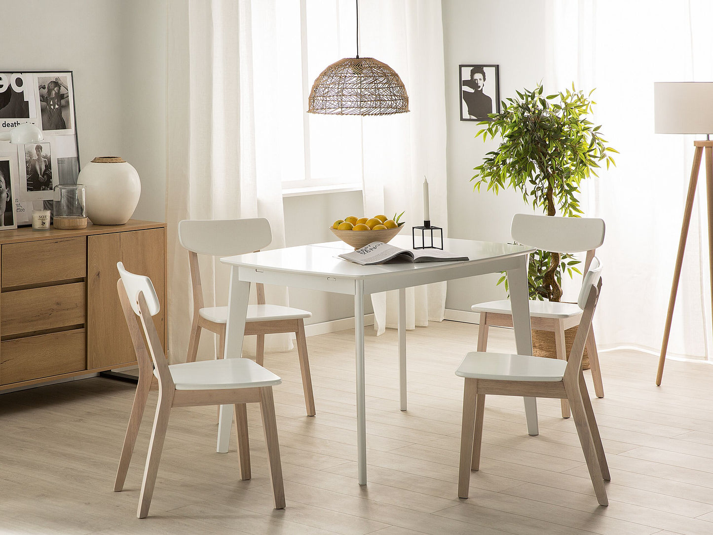 Esszimmerstuhl 2er Set SANTOS Weiss