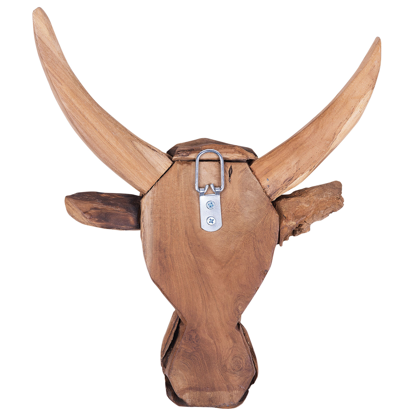 Wandfigur Stier BULL HEAD Holz 34 cm Braun