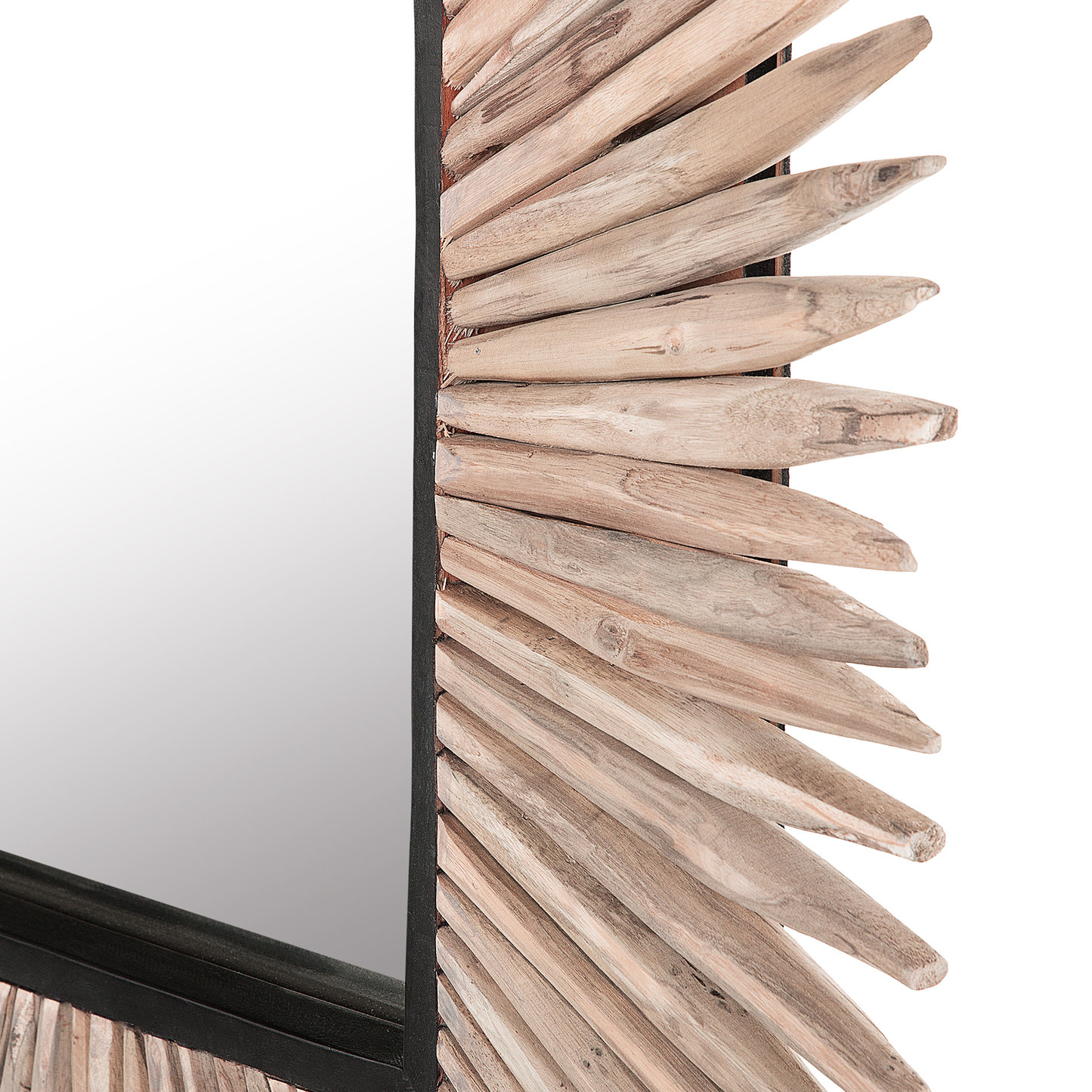 Wandspiegel SASABE 64 cm 64 cm Holz Hellbraun
