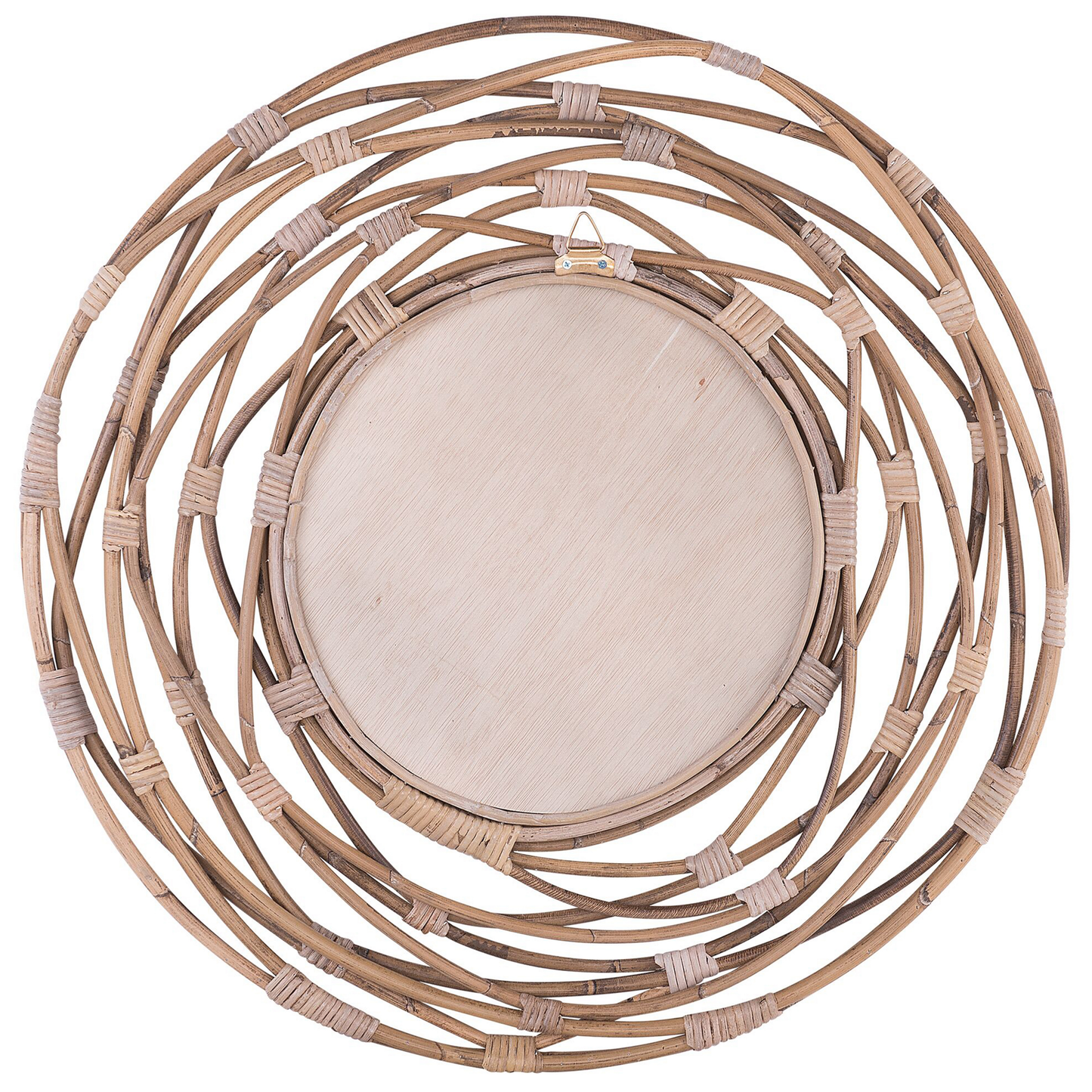 Wandspiegel BURGIS 75 cm 75 cm Rattan Sandbeige