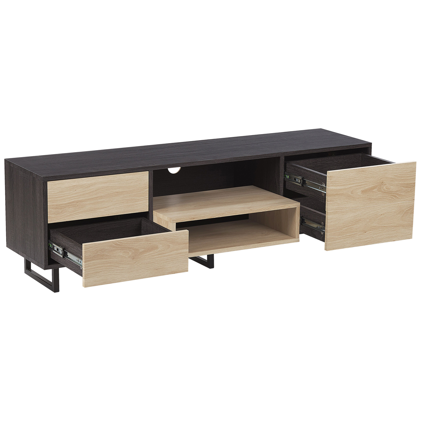 TV-Möbel MAINE Braun / Schwarz