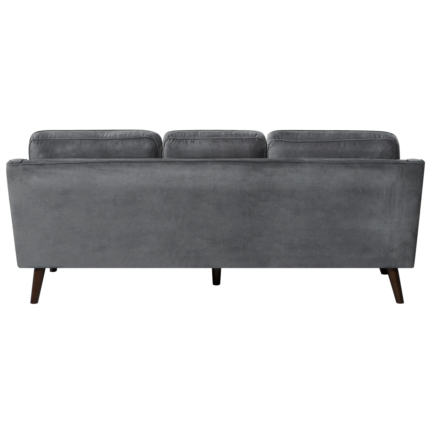 3-Sitzer Sofa Samtstoff dunkelgrau LOKKA