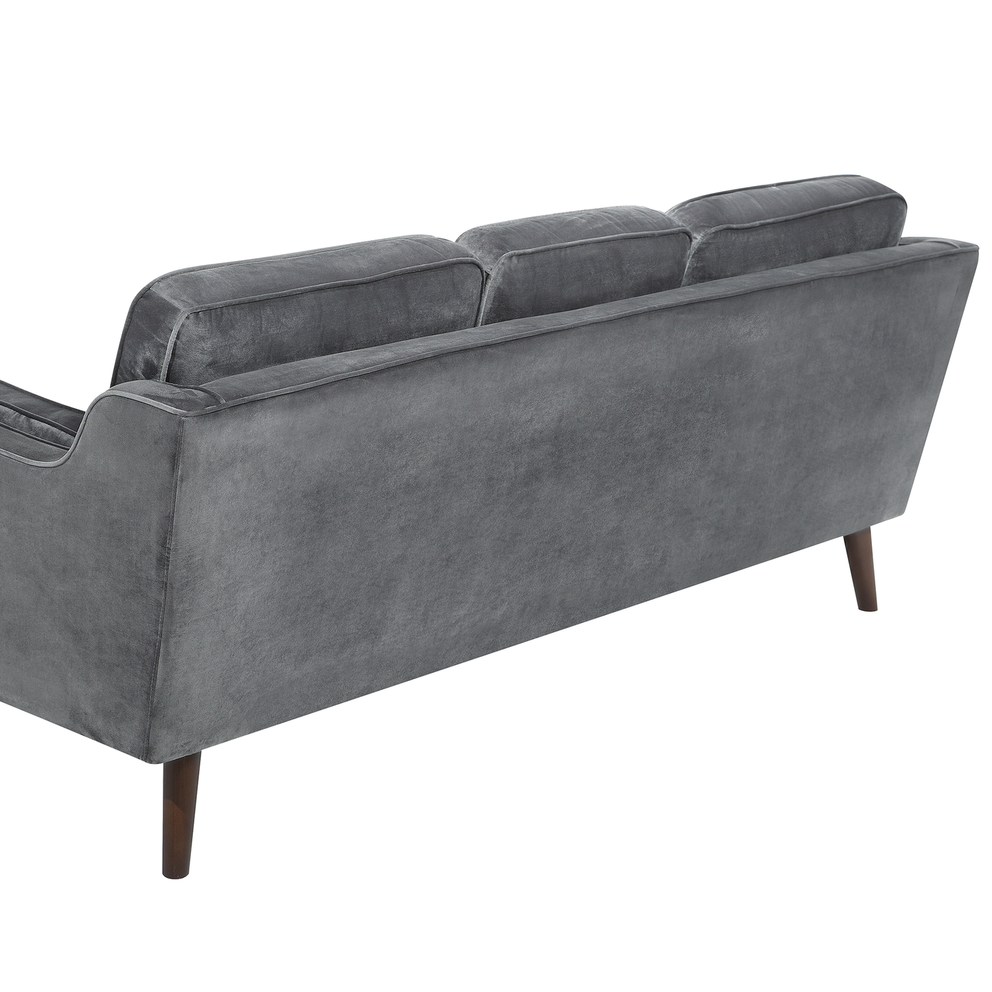 3-Sitzer Sofa Samtstoff dunkelgrau LOKKA