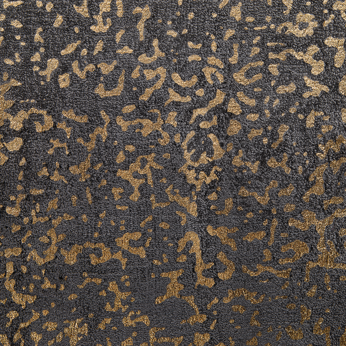 Teppich dunkelgrau-gold 140 x 200 cm abstraktes Muster Kurzflor ESEL