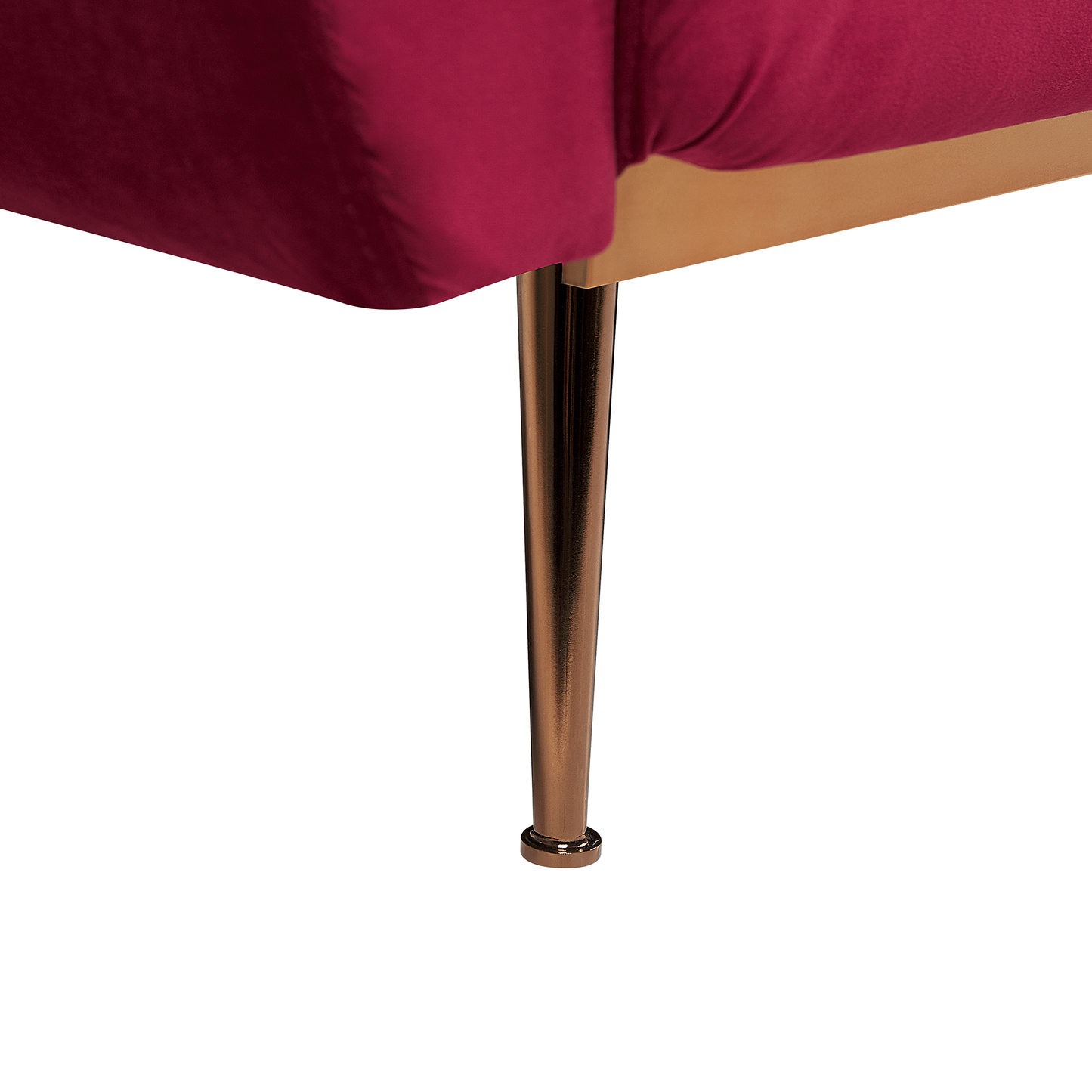 3-Sitzer Schlafsofa Samtstoff burgunderrot EINA